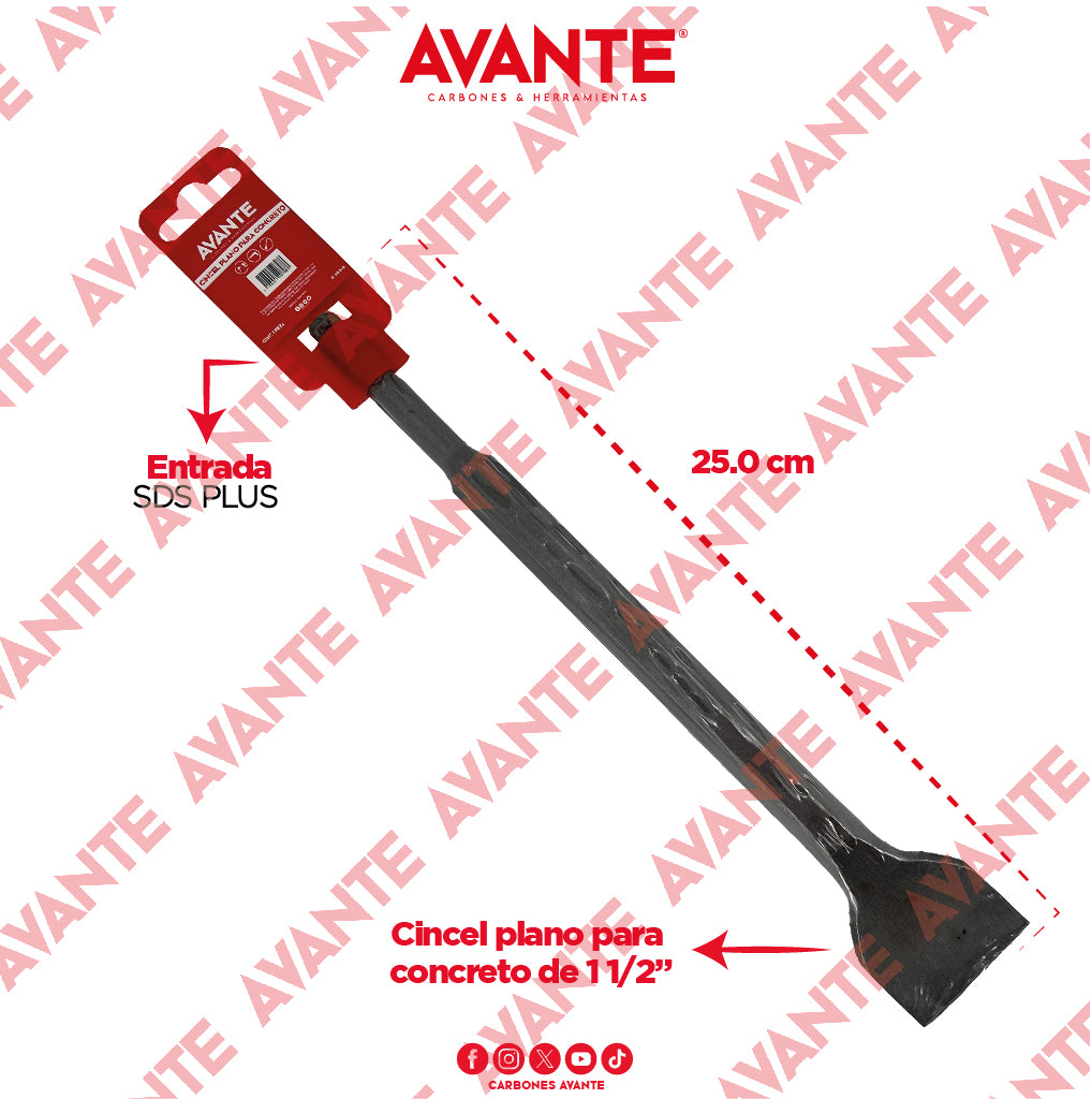Cincel Avante SDS Plus Grueso 25 cm - 1 Pieza