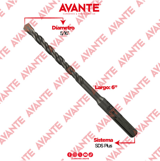 Broca Avante Profesional SDS Plus Para Concreto 5/16" x 6" - 1 Pieza