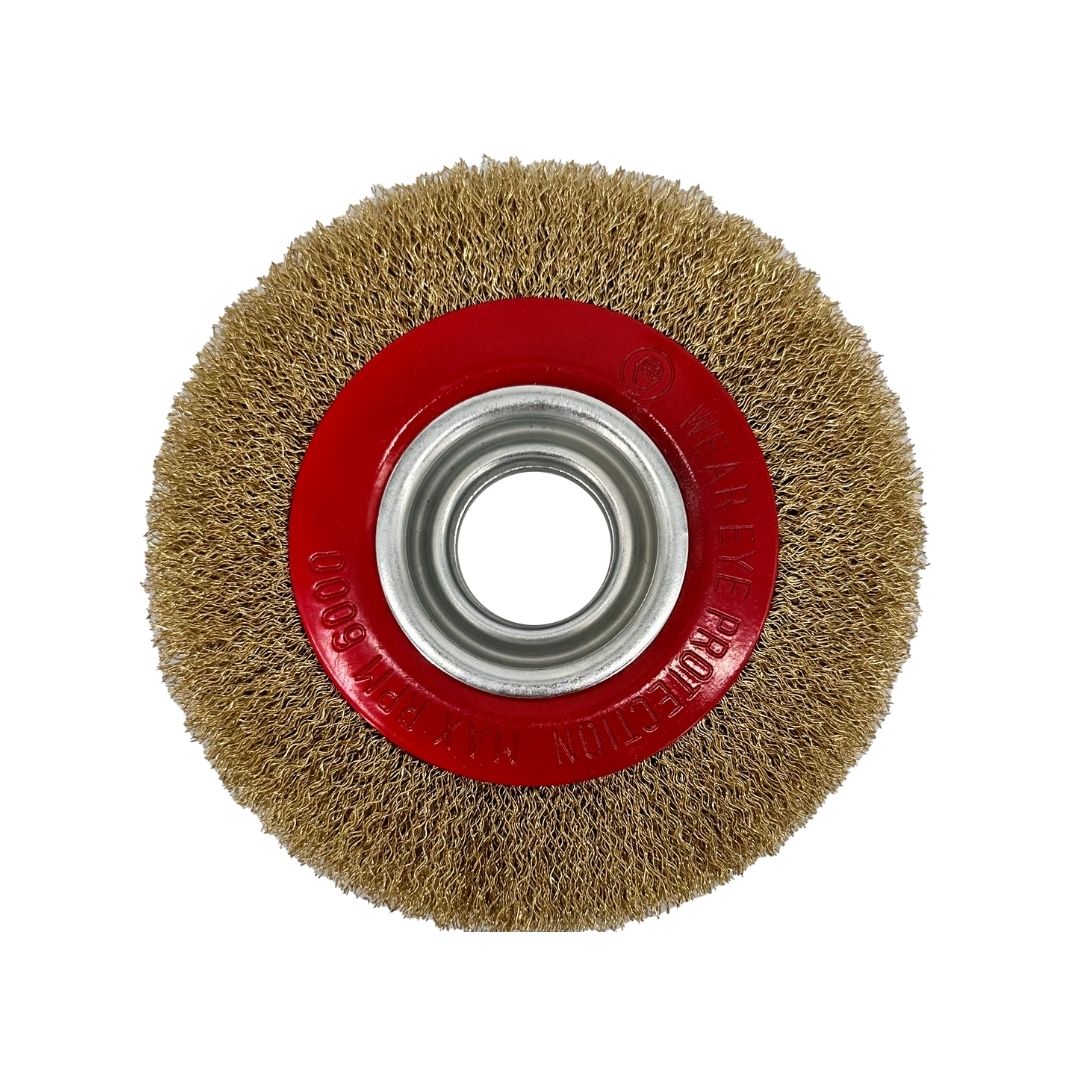 Carda Circular Avante Acero Latonado 6" Con Eje De 1 1/4" - 1 Pieza