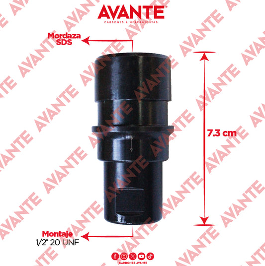 Broquero Avante Inserción Rápida SDS Plus 1/2"-20 UNF - 1 Pieza