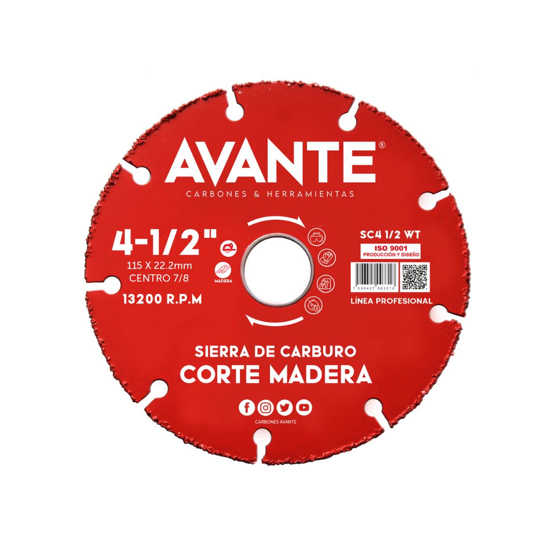 Sierra de Carburo Avante Corte Madera Especial 4-1/2" (13000 RPM) - 1 Pieza