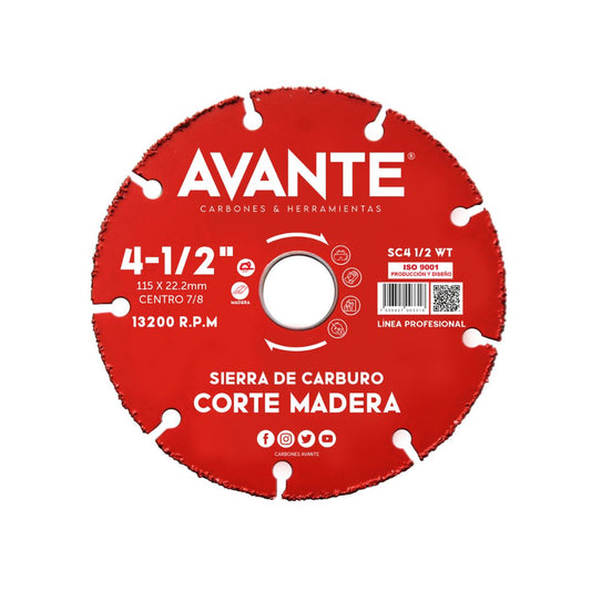 Sierra de Carburo Avante Corte Madera Especial 4-1/2" (13000 RPM) - 1 Pieza