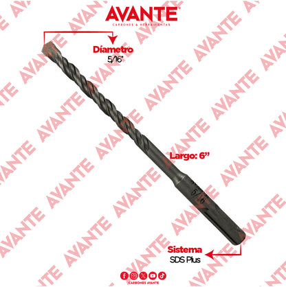 Broca Avante Profesional SDS Plus Para Concreto 5/16" x 6" - 1 Pieza