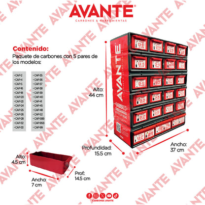 Paquete Organizador De Carbones Avante Plástico Selección Top-Sale - 1 Kit