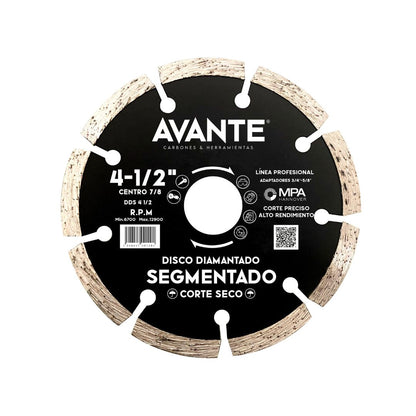 Disco Diamantado Avante Segmentado 4-1/2" Corte Seco (13000 RPM) - 1 Pieza