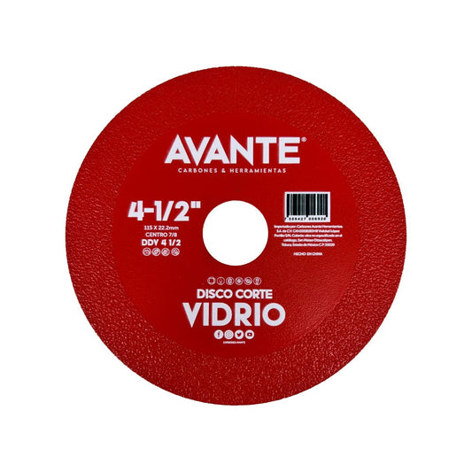 Disco Avante Corte de Vidrio 4-1/2" Corte Húmedo y Seco (13000 RPM) - 1 Pieza