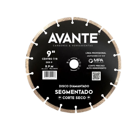 Disco Diamantado Avante Segmentado 9" Corte Seco (6600 RPM) - 1 Pieza