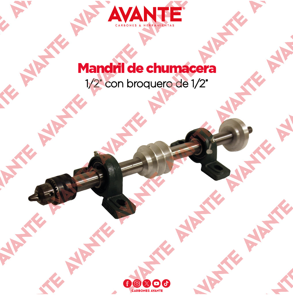 Mandril Avante De Chumacera Auto Alienable 1/2" Con Broquero 1/2" - 1 Kit
