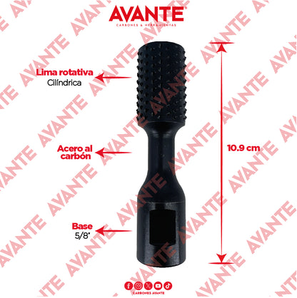 Lima Rotativa Cilíndrica Avante Para Madera De Acero Al Carbón (CS) Rosca De 5/8 - 1 Pieza