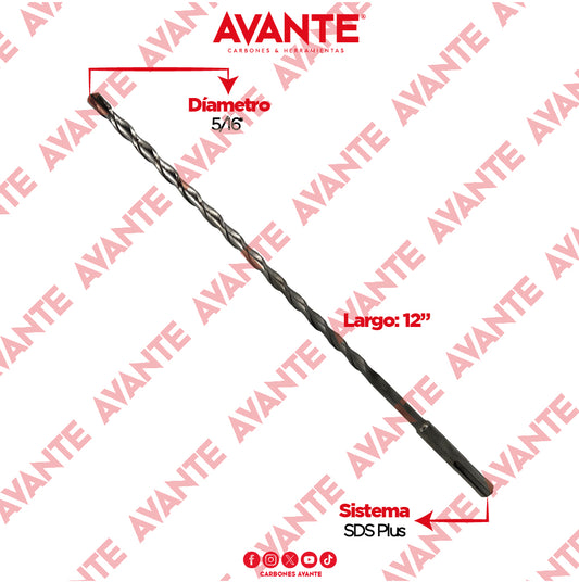 Broca Avante Profesional SDS Plus Para Concreto 5/16" x 12" - 1 Pieza