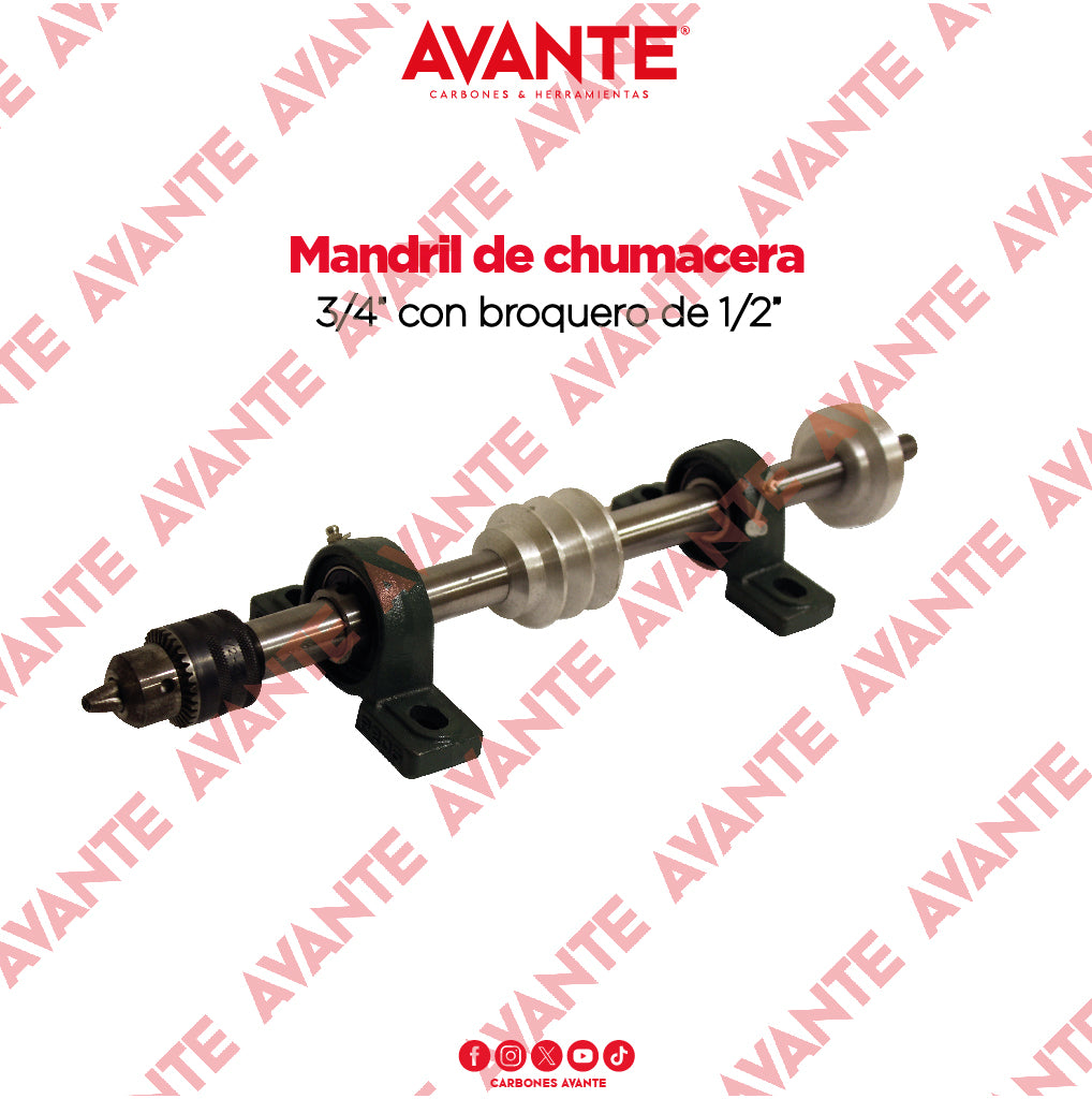 Mandril Avante De Chumacera Auto Alineable 3/4" Con Broquero 1/2" - 1 Kit