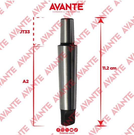 Árbol Adaptador Avante Cono Morse 2 a Cono JT33 (107 mm) - 1 Pieza