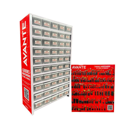 Paquete Organizador De Carbones Avante Metálico Chico Modelos 0 Al 105 - 1 Kit