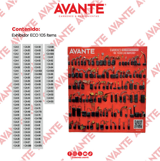 Exhibidor Avante ECO Para Mostrador (105 Ítems) - 1 Pieza
