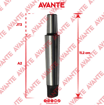 Árbol Adaptador Avante Cono Morse 2 a Cono JT3 (107 mm) - 1 Pieza