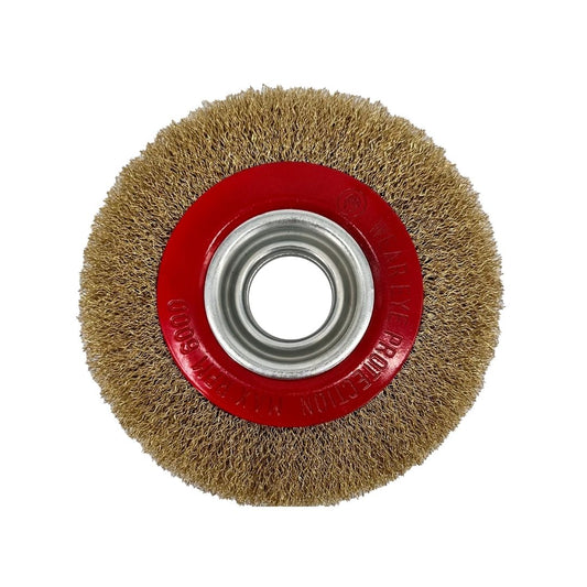 Carda Circular Avante Acero Latonado 6" Con Eje De 1 1/4" - 1 Pieza