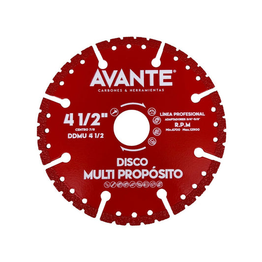 Disco Avante Multi Propósito / Corte 4-1/2" Borde Segmentado (13000 RPM) - 1 Pieza