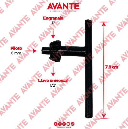 Llave Universal Avante Para Broquero De 1/2" - 1 Pieza