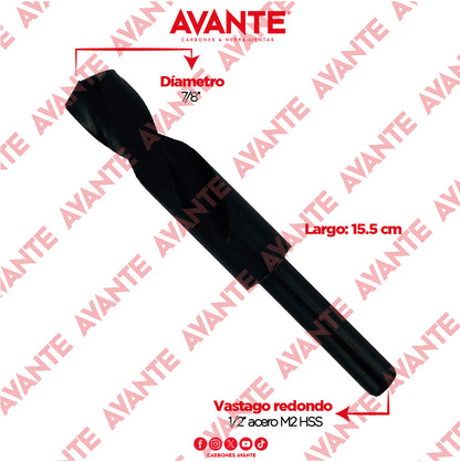 Broca Avante Alta Velocidad 7/8" Acero M2 HSS- Zanco 1/2" - 1 Pieza