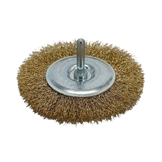 Carda Circular Avante Acero Latonado 4" Zanco 1/4" - 1 Pieza