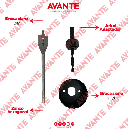 Kit Para Instalar Cerraduras 3 Pzs.