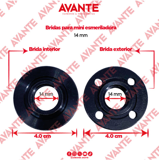 Juego De Bridas Avante Para Mini Esmeriladora 14mm eu - 1 Set